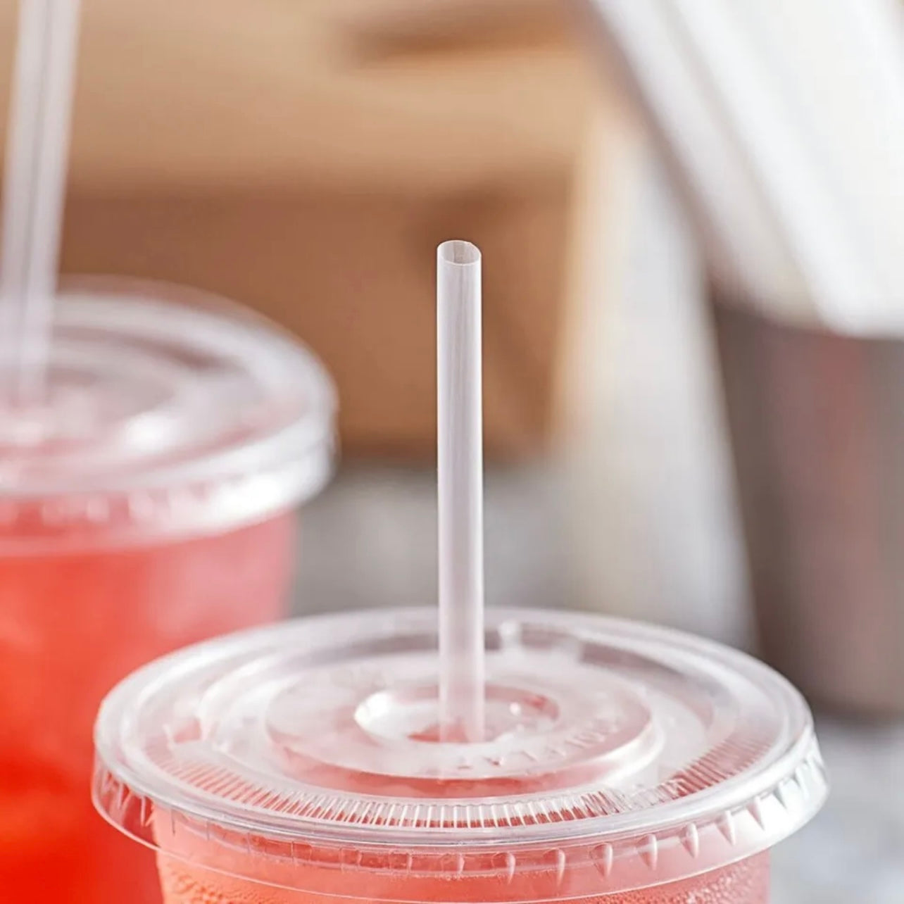 BBINGWARE 500/ 1000 Wrapped Jumbo Clear Straws Water Juice Soda Straws 7 3/4 inch