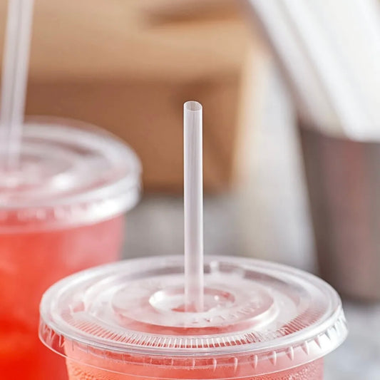 BBINGWARE 500/ 1000 Wrapped Jumbo Clear Straws Water Juice Soda Straws 7 3/4 inch