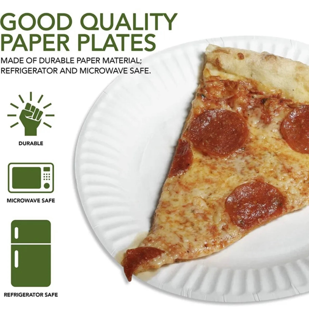 9 in Everyday Disposable Paper Plates Uncoated Party 100 or 200 Plate Made in US