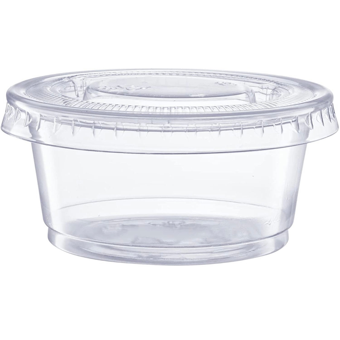 2 oz Plastic Clear Disposable Portion Cups Sauce Souffle Cup With Lids BPA Free