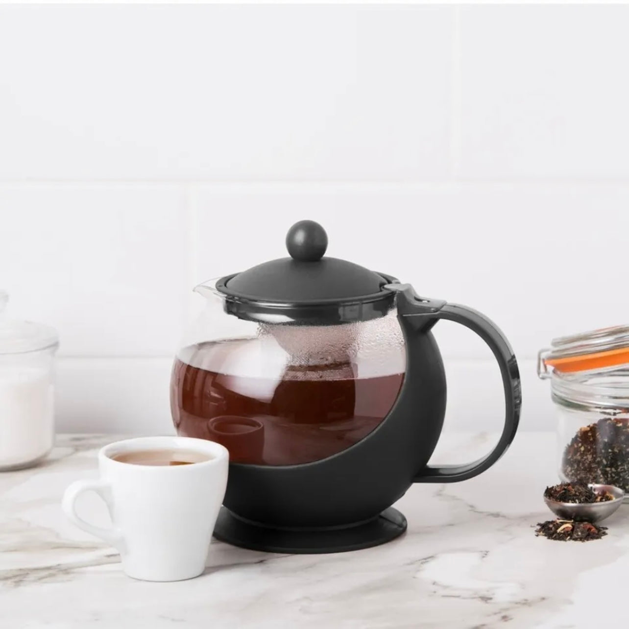 25 oz Tempered Glass Teapot Hot Tea Maker with Stainless Steel Infuser US Seller