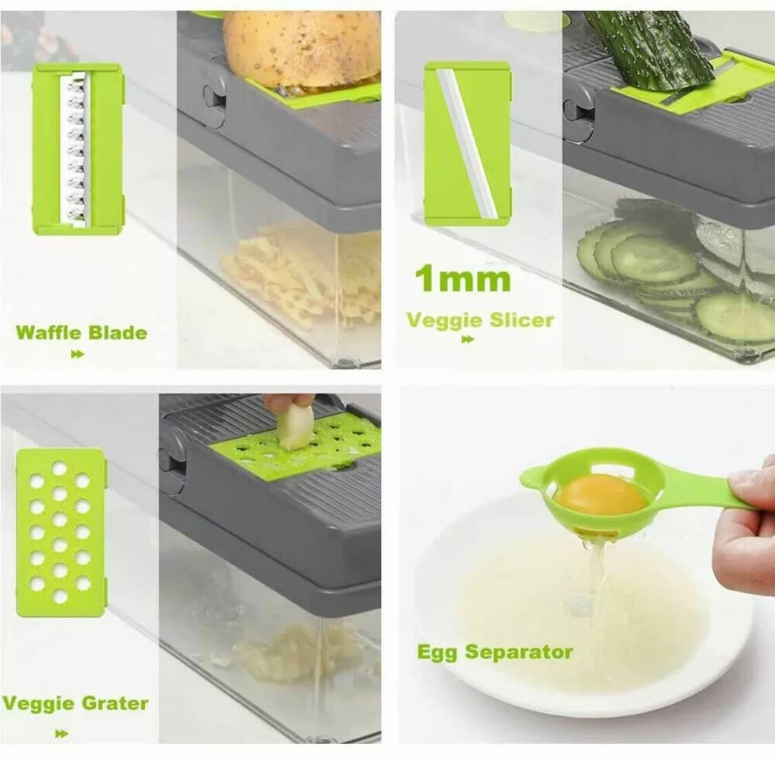 Food Slicer Vegetable Fruit Dicer Cutter Chopper Grater Pressing Garlic Onion !
